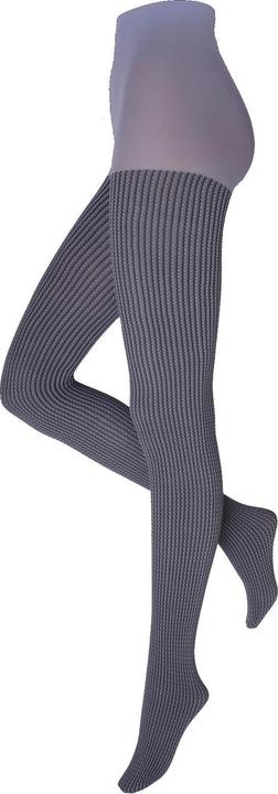 Actual product image Levee Houndstooth tights, colour 712 black-steel, size 36-42 (60 DEN, 36 - 42)