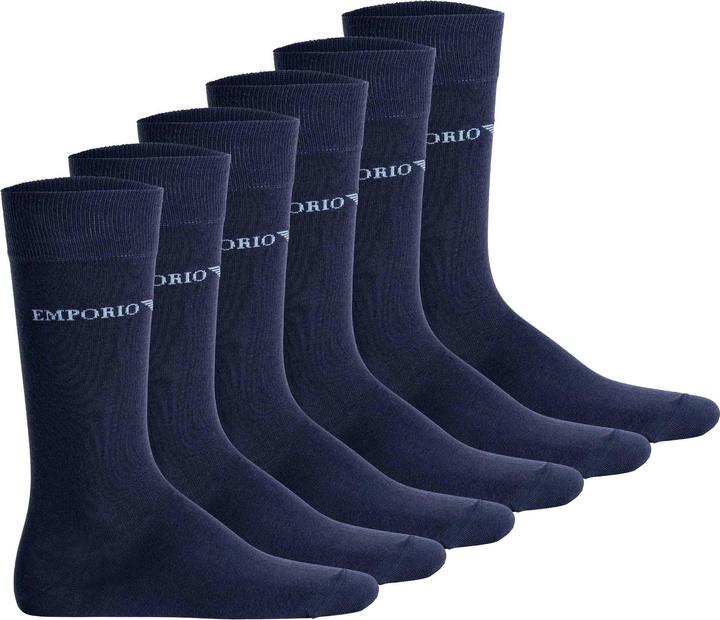 Emporio Armani Men'S Knit Short Soc Casual Cotton (6er Pack, 40 - 45)