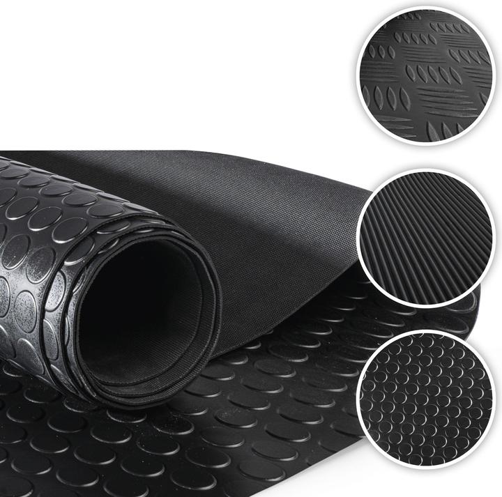 Produktbild Walser Gummimatte Coin, zuschneidbare Meterware 100x150 cm schwarz