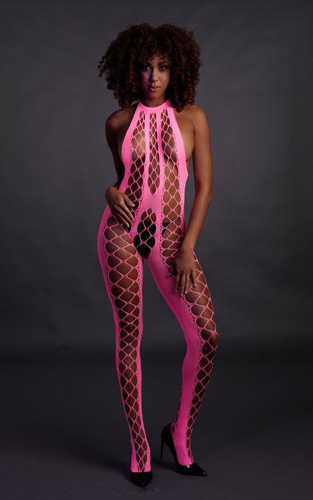 Productafbeelding Ouch! Bodystocking met halternek (XL, XXL, 3XL)