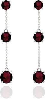 Produktbild Beneto Exclusive - Elegant silver earrings with garnets GRAAGUP2718