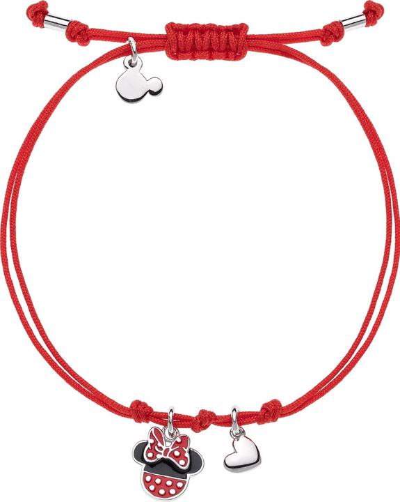 Actual product image Disney Bracelet Minnie Mouse Heart, 925 Sterling Silver (17 cm, Fabric, 925 silver)