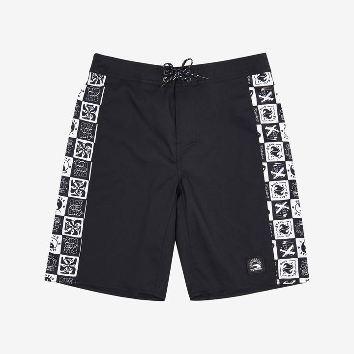 Image du produit Olaian Boardshort surf Garçon - 900 Band noir (8, 9, 10)