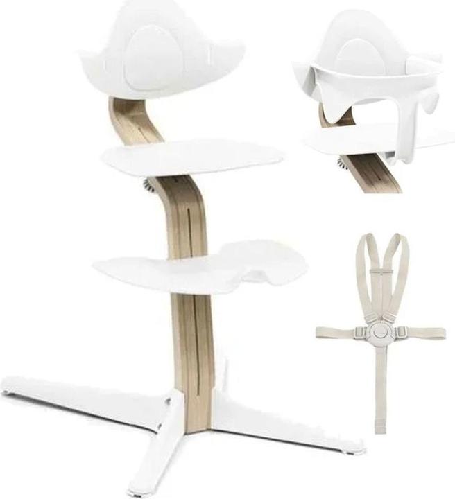 Image du produit Stokke Chaise Nomi Oak avec kit bébé et ceinture de sécurité (Chaise haute)