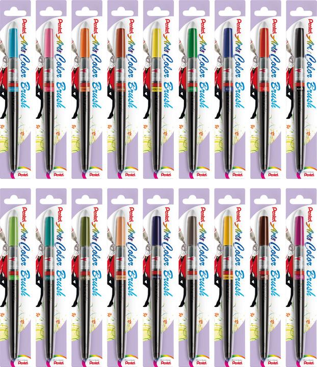 Actual product image Pentel Brush pen (Green, 1 x)