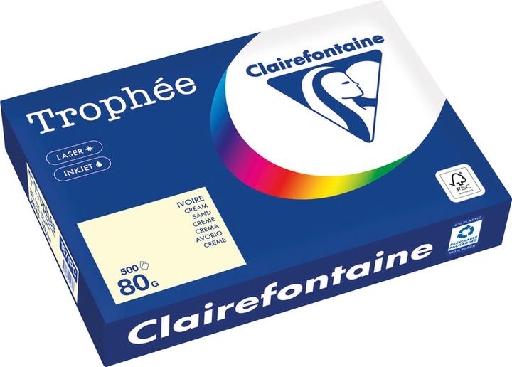 Produktbild Clairefontaine Universalpapier Trophée farbig (80 g/m², 500 x, A4)