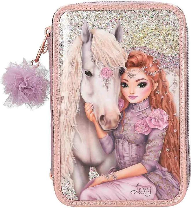 Actual product image Magni DEPESCHE TOPModel Federtasche 3fach VIVA VIOLET gefüllt