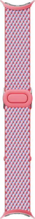 Actual product image Google Pixel Watch 3 (45mm), Woven Band, Peony (Cotton fibre, Plastic, Stainless steel)