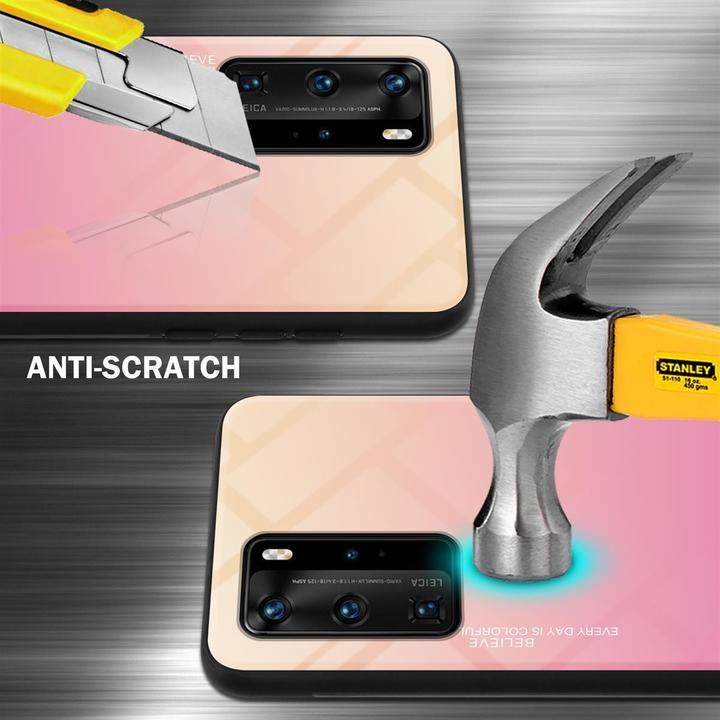 Produktbild Cadorabo TPU 2 Farben Glas Cover (Huawei P40 Pro+)