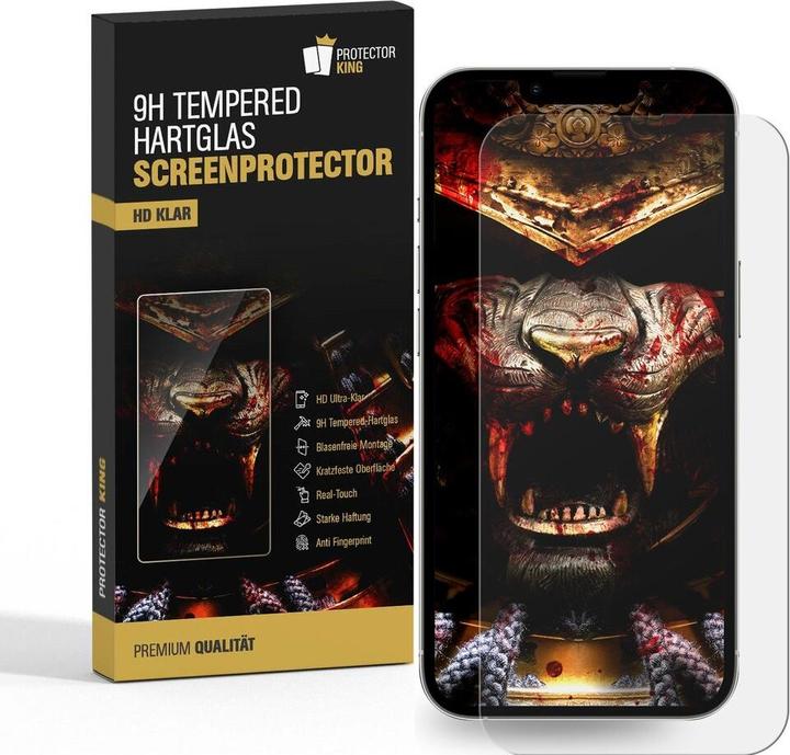 Actual product image Protectorking 3x 3D A++ real tempered 9H armoured glass CLEAR (3 Piece, Apple iPhone 14)