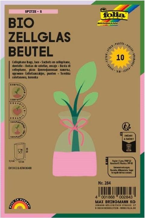 Actual product image Folia Bio transparent bag with base 95 x 160 mm (10 x)