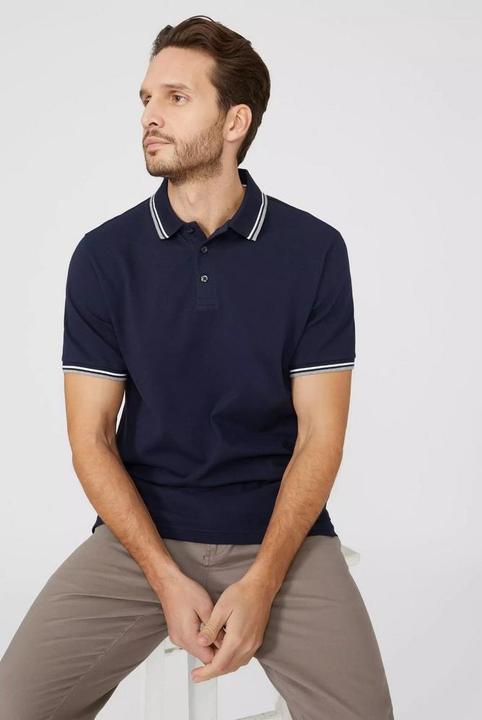 Produktbild Universal Textiles Poloshirt Mit kontrastfarbenen Streifen (S)