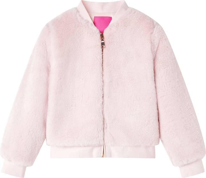 Immagine prodotto VidaXL Giacca da bambino in pelliccia sintetica rosa pallido 92,Materiale: Pelliccia sintetica (100 (92)