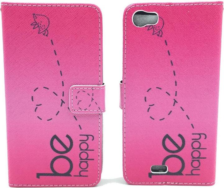 Actual product image König Design Protective Case for Wiko Lenny Be Happy Pink Bag Cover Case + 1 Armour Protection Glass New (Lenny)