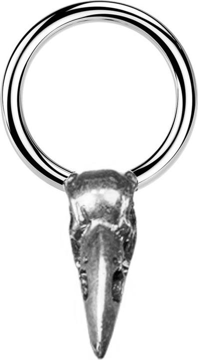 Produktbild Star Piercing Closure Ring silber Krähenschädel silber (Chirurgenstahl 316L, Messing)