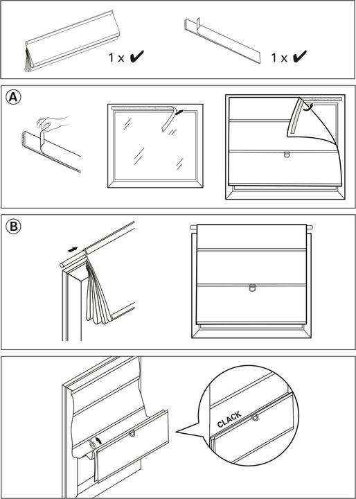 Image du produit Gardinia EASYFIX Raffrollo magnetisch (60 x 140 cm)