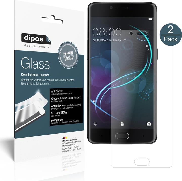 Actual product image Dipos Screen Protector Anti-Shock (2 Piece, Doogee Shoot 1)