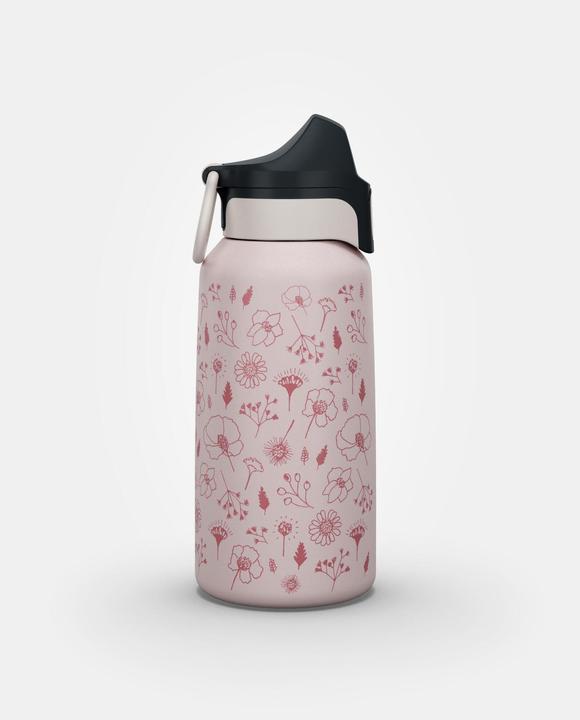 Actual product image Quechua Children's drinking bottle 0.6 l stainless steel with quick-release fastener - pink (0.60 l)