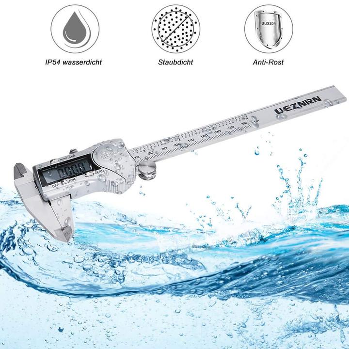 Actual product image Ueznirn Digitaler Messschieber mit LCD-Display (150mm) (15 cm)