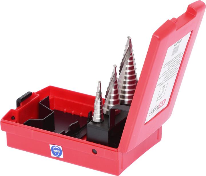 Immagine prodotto KS Tools Set di punte a gradino HSS (4 - 12, 6 - 30, 4 - 20)