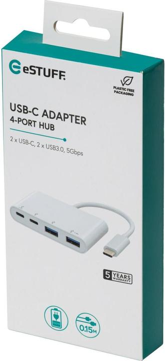 Immagine prodotto eSTUFF Hub USB-C (USB-C, 4 Porti)