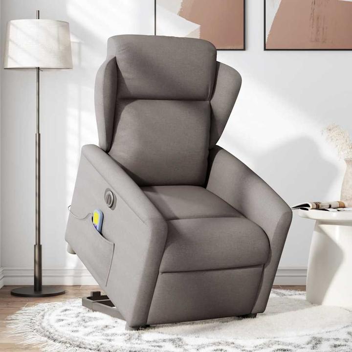 Image du produit VidaXL Fauteuil de massage électrique releveur Taupe Tissu