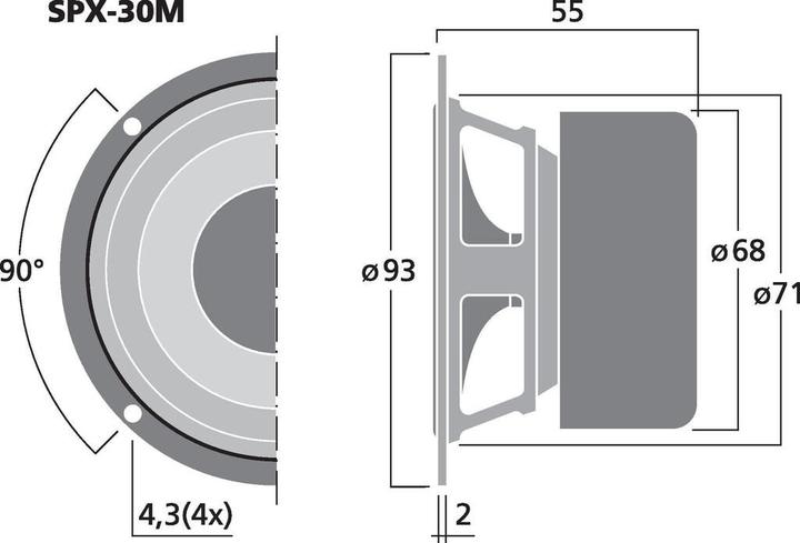 Produktbild Monacor SPX-30M (1 Stk.)