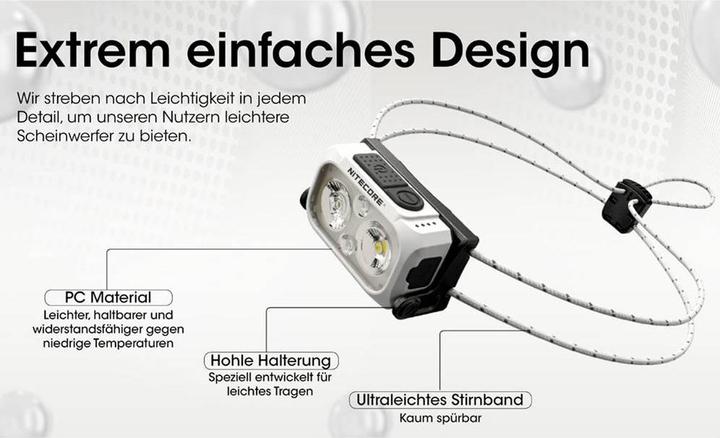 Actual product image Nitecore NU21 Hoofdlamp Geel (360 lm)