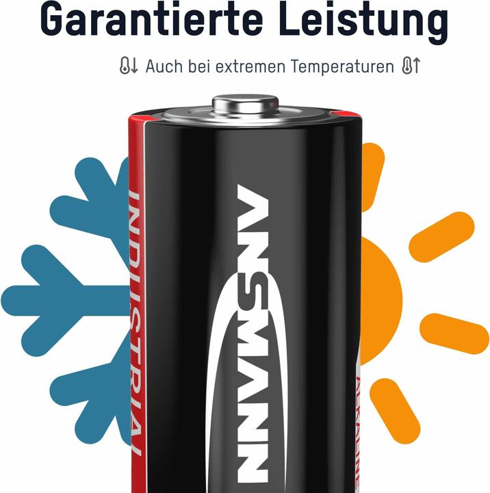 Actual product image Ansmann Industrial Baby Alkali-Manganese (10 pcs., C, 7200 mAh)