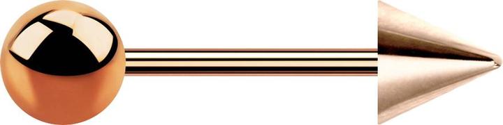 Image du produit Star Piercing Micro Barbell or rose avec boule et cône (Acier chirurgical 316L, sans laiton)
