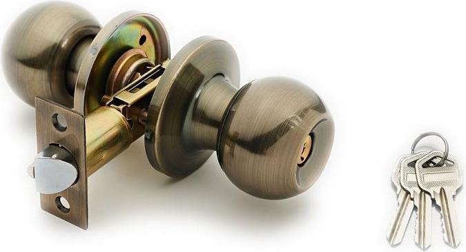 Produktbild Okko Door Knob Lock 607 Ab 3 Keys Antiq Brass