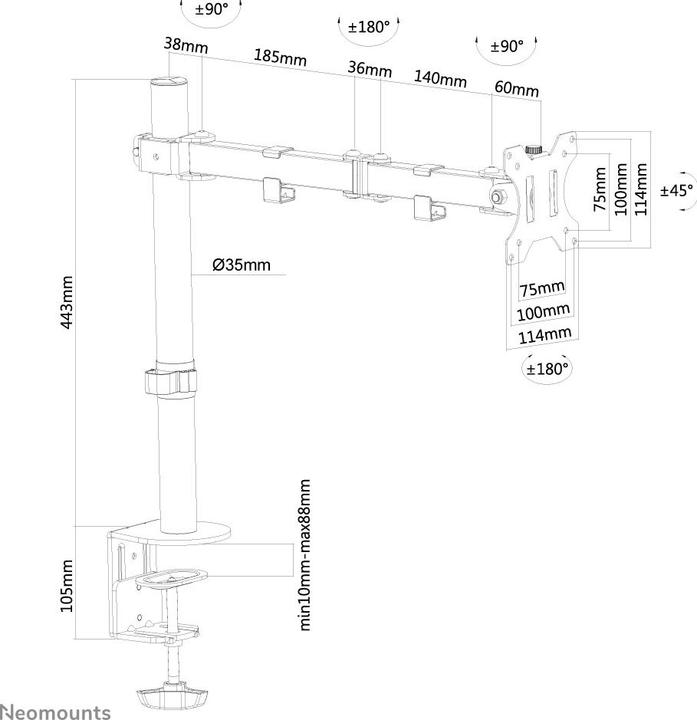 Actual product image Neomounts FPMA-D550 (Table, 32")