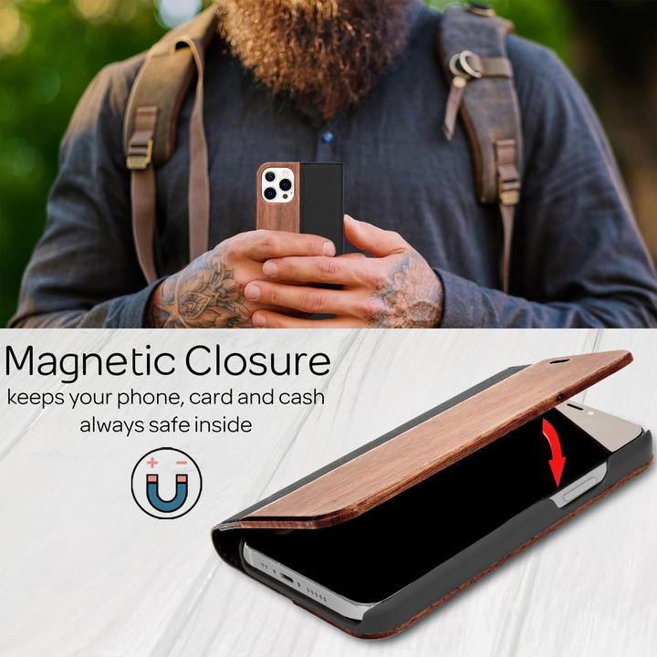 Produktbild Nalia Echt Holz Flipcase (Apple iPhone 13 Pro Max)