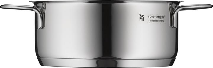 Produktbild WMF Kochtopf Bratentopf Induktion 14cm klein Metalldeckel 0,9l Mini Edelstahl (14 cm, Bräter + Schmortopf, Kochtopf, Edelstahl)