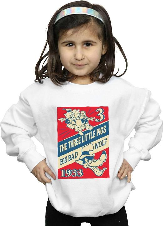 Produktbild Disney Three Little Pigs And The Big Bad Wolf Sweatshirt Mädchen (140, 146)