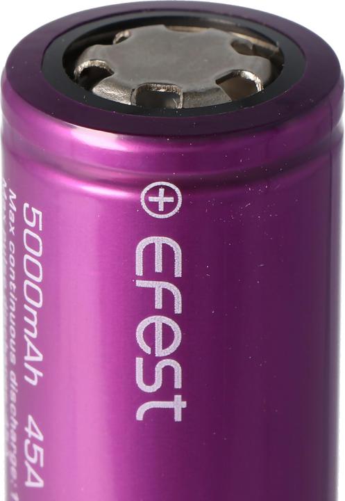 Actual product image Efest Battery Purple IMR26650, unprotected (1 pcs., 26650, 5000 mAh)