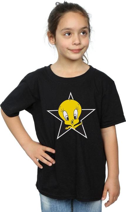 Actual product image Looney Tunes Girls Tweety Pie Star Cotton T-Shirt (140, 146)