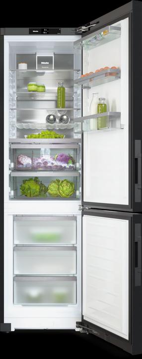 Image du produit Miele Combiné réfrigérateur/congélateur KFN 4898 A-10 D Blacksteel (362 l)