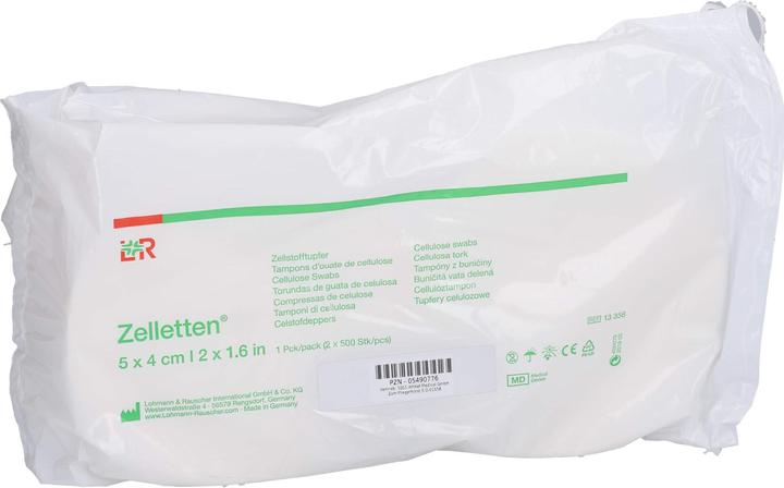 Produktbild L&R Zelletten Zellstofftupfer Rollen (2 x 500 Stk)