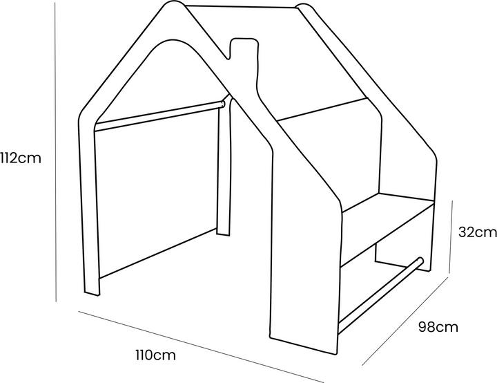 Actual product image Activity Board Wooden house with blue roof