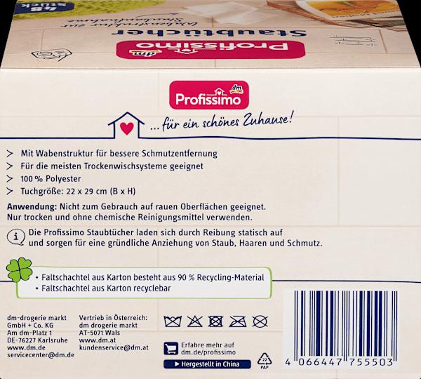 Nutritional values and ingredients dm Profissimo Dust wipes (48 pcs.)