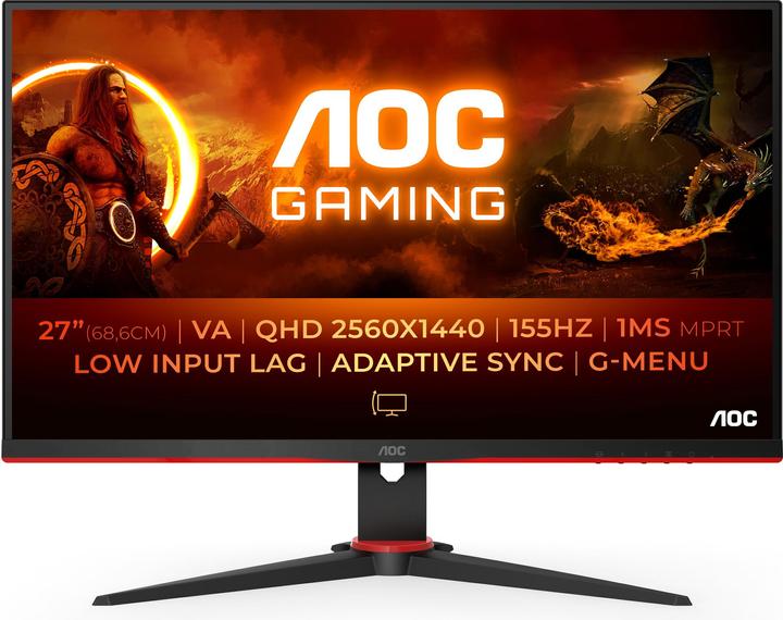 AOC Q27G2E/BK (2560 x 1440 pixels, 27")