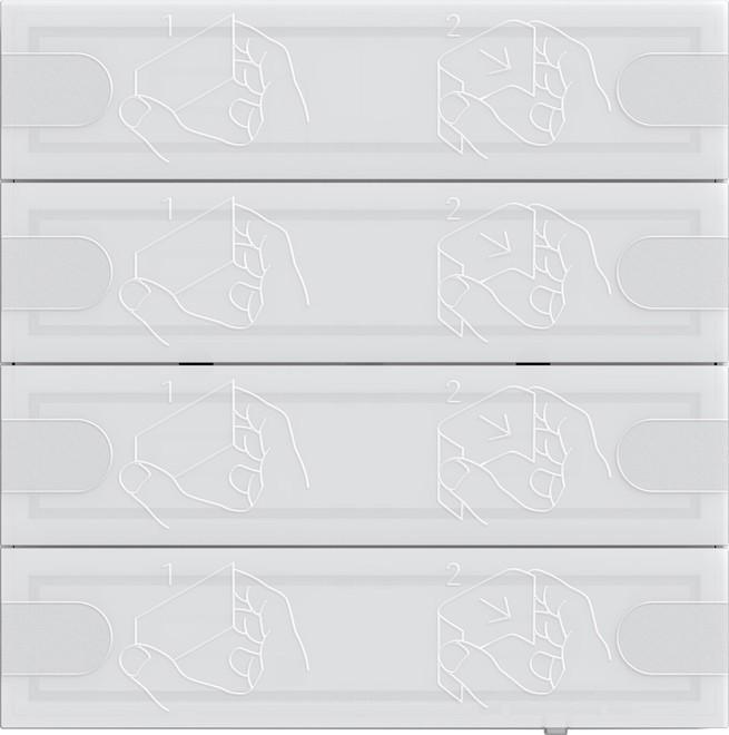 Actual product image Gira KNX push-button 4 4-fold 5004003 Comfort TS4 White