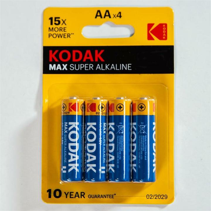 Produktbild Kodak Max Alkaline Batterie AA Lr6 Blister * 4 (4 Stk., AA, 2800 mAh)