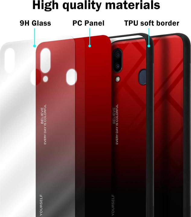 Productafbeelding Cadorabo TPU 2 kleuren glasdekking (Samsung Galaxy M20)