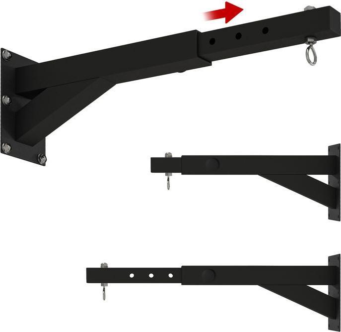 Actual product image Swisshandel24 Boxsack Wandhalterung einstellbar, Stahl, schwarz