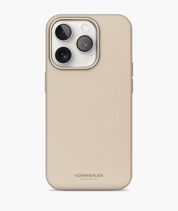 Actual product image Vonmählen Synthetic leather case for iPhone 16 Pro Max beige (Apple iPhone 16 Pro Max)