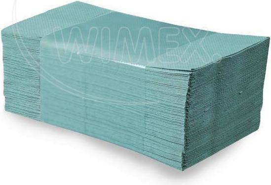 Image du produit Wimex.eu Essuie-mains pliés en papier ZZ 1 pli vert 25 x 23 cm RECY - 5000 pièces (5000 x)