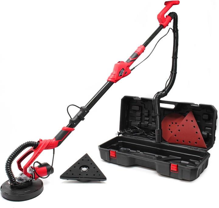 Image du produit Wiltec Ponceuse girafe pour Mur et Plafond 710W 225mm Disque de meulage Plâtre Aspiration (Broyeur à sec, 710 W)