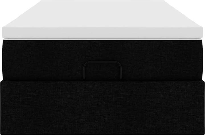 Produktbild VidaXL Ottoman-Bett mit Matratze Schwarz 140x200 cm Stoff (140 x 200 cm)